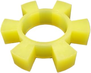 Amortiguador de goma de acoplamiento de araña tipo T de 5 uds for moldes de bombas de agua, almohadilla de acoplamiento elástico de poliuretano elástico hexagonal amarillo(110x52x24mm)