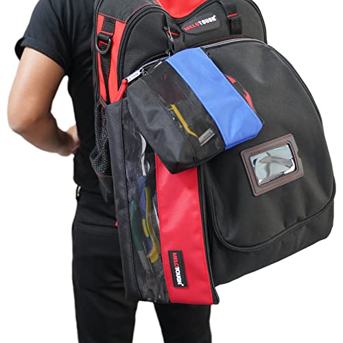 Melotough 2 Pack Zipper Utility Tool Bag，Small Zipper Bags/Multi-Purpose Tool Pouch Tote Bags Storage Organizer With Mesh Window For Screwdrivers,Pliers,Nut Drivers Gifts #TOP7