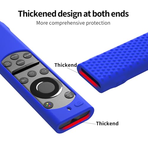 Image of OBOE Silicone Tv Remote Cover for Samsung Smart Tv Remote, G-Blue | Compatible with BN59-01311 Samsung QLED TV Remote; Half Wrap Protective Case with Loop, Remote Not Included