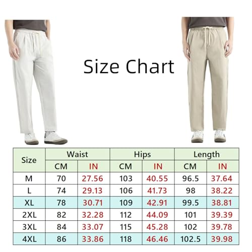 Men's Lightweight Casual Loose Trousers Drawstring Ice Silk Summer Long Sweatpants4