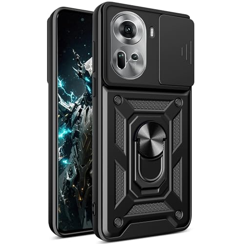 Coque Oppo Reno 11 Pro Ysnzaq Armor étui antichoc noir béquille magnétique de protection