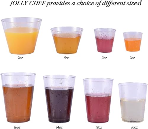 JOLLY CHEF 5 oz 100 Pack Small Clear Disposable Cups, Disposable Plastic Shot Glasses for Parties, Plastic Cocktail Glasses Wedding Tumblers, Perfect for Halloween Thanksgiving Christmas - Thumbnail 7