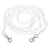 [Abaodam] パールチェーン ビーズ 持ち手 クリスタル チェーンベルト 取っ手 ビーズチェーン 可愛い 交換用バッグチェーン バッグ小物装飾バッグ 透明 120cm