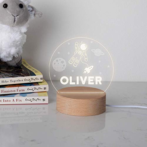 Personalised Boys Night Light For Children/Baby - Christmas Gifts For Kids - 4 Designs to Choose From - 7 Colours and a Colour Changing Setting