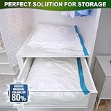 Oumaru Vacuum Storage Bags for Clothes, 10 Pack Vacuum Bags, Space Saver Bags for Clothes, Duvets and Pillows, Hand Pump Included (Combo) - Image 5