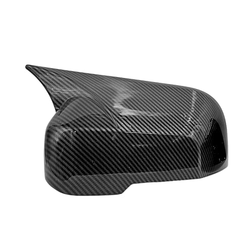Image of KMH Batman Style Car Mirror Covers Compatible with Mahindra Scorpio N - Car Accessories (Carbon Fiber) Set 2 Pcs