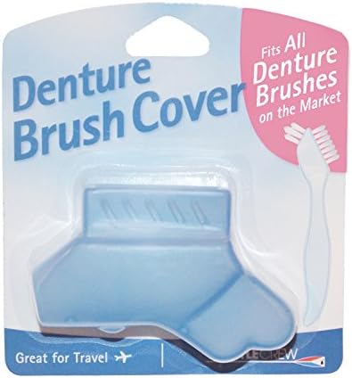 The Bottle Crew Denture Brush Cover - Fits All Denture Brushes (Blue)