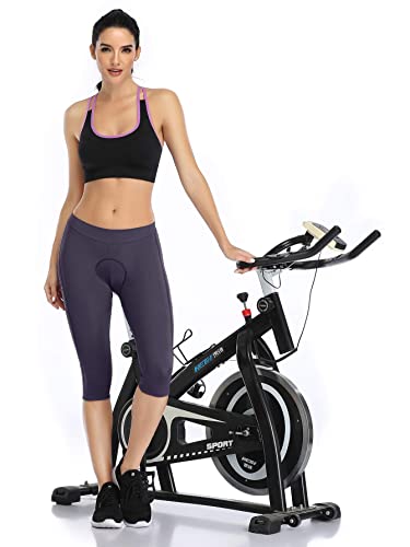 Santic Women's Cycling Pants With Padded Bike 3/4 Capri Biking Riding Shorts With Pockets #TOP5