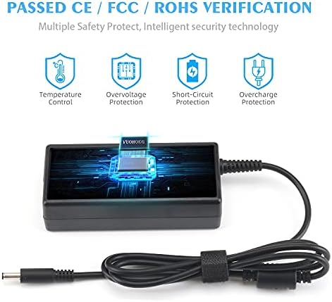 65W 45W Laptop Charger for Dell Inspiron 17 15 14 13 11 7000 5000 3000 Vostro 15 14 3000 3420 3520 3552 5559 5558 5593 5755 5759 5767 HA65NS5-00 HA45NM140 LA45NM140 0G6J41 AC Adapter Power Supply