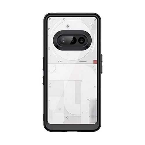 TRIPLE RIVER�EFor Nothing Phone 3a �N���A�P�[�X ���� �J�o�[ �ϏՌ� �P�[�X/�J�o�[ TPU + �v���X�`�b�N �X�g���b�v�� �i�b�V���O �t�H��3a ������� �X�}�z�P�[�X/�J�o�[(�u���b�N)