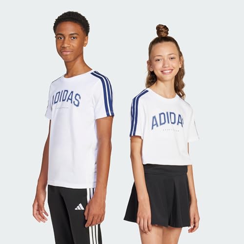 adidas Unisex Kids Codes Collegiate Graphic T-Shirt, White, 13-14 Years