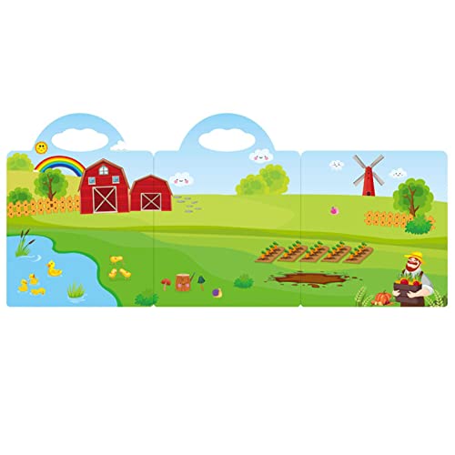 Livros de adesivos reutilizáveis ​​,Livros Adesivo Adesivo Estático - Pré-escolar Meninos Meninas Cr