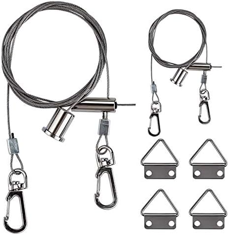 Set of 2 LED Panel Light Suspension Systems Kit,Suspension Cables, Hanging Chains for LED Panels,LED Grow Lights,LED Pendant Lamps,LED Linear Light