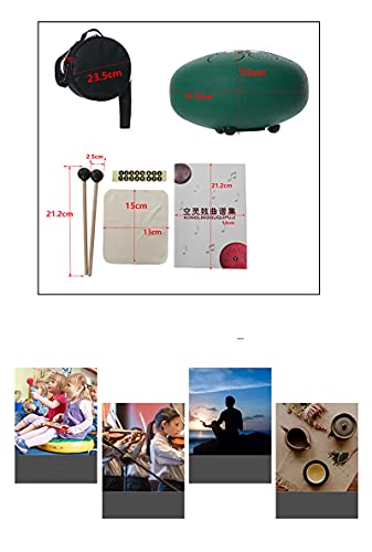 Tambour à langue en acier, instrument de percussion à tambour Handpan 8 notes de 8 pouces avec sac de transport, livre… - Les Beatles, Paul McCartney, John Lennon, RIngo Starr, George Harrison Tambour à langue en acier, instrument de percussion à tambour Handpan 8 notes de 8 pouces avec sac de transport, livre… – Image 4