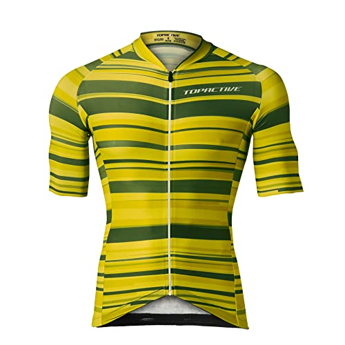 Topactive Radtrikot für Herren, Fahrradbekleidung, Sommer-Radtrikot., Grün Live, L