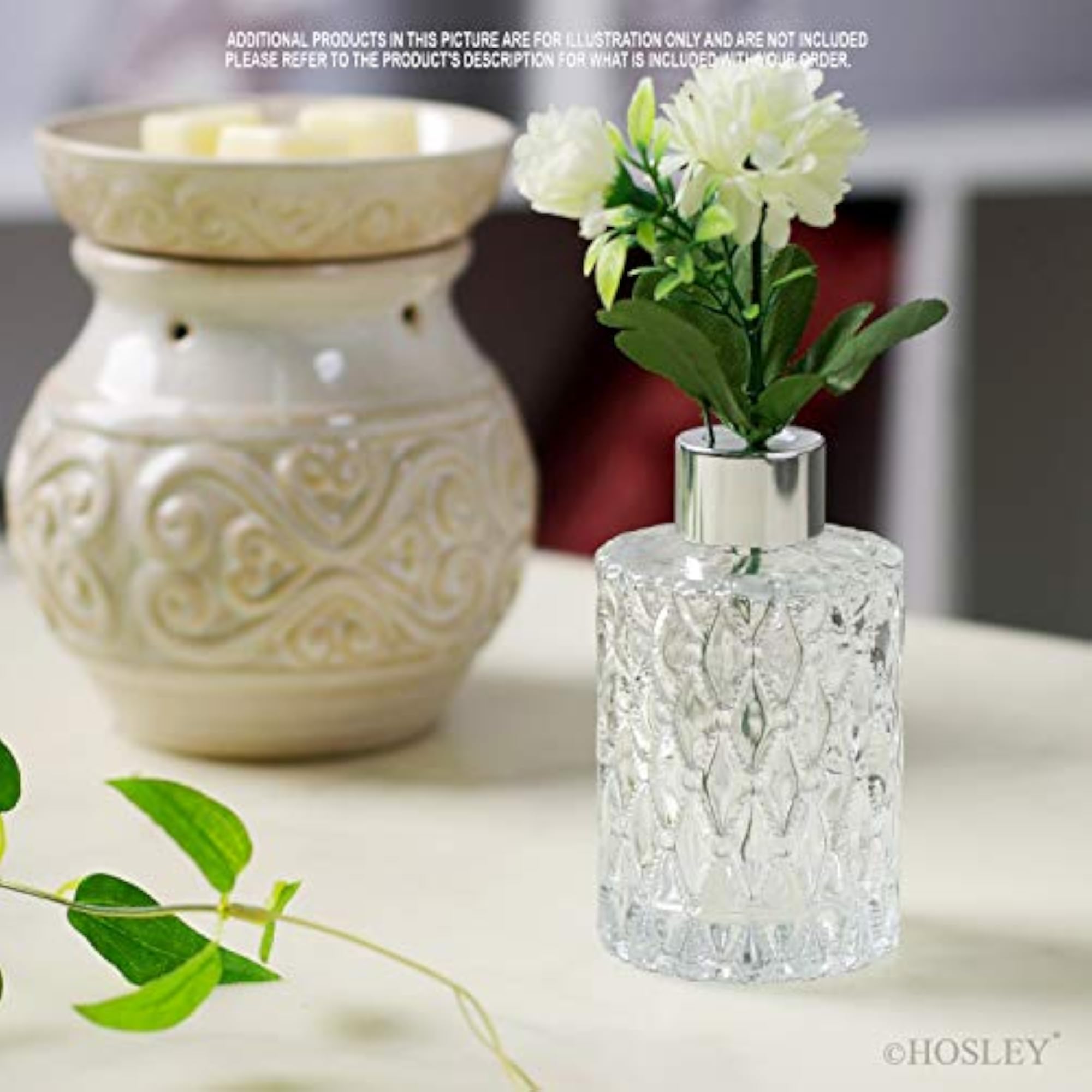 Set of 4 Glass Diffuser Bottles, 4 Inch High