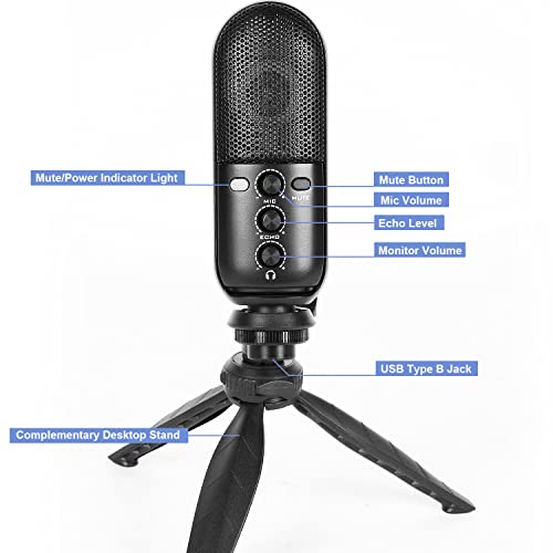 Sgpro Multipurpose Condenser Microphone With Superior Large Diaphragm Mic Capsule And Full Metal For Live Recording Of Vocal, Acoustic Musical Instruments (Ux8 | Usb 24 Mm Diaphragm) #TOP4