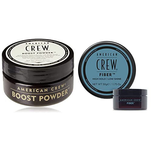 American Crew Volume Boost Hair Powder, Gifts For Men, Adds Thickness & Lift (1 x 10g) Matte Finish, Paraben Free & Water Soluble, Unisex & Fiber 50g / 1.75oz