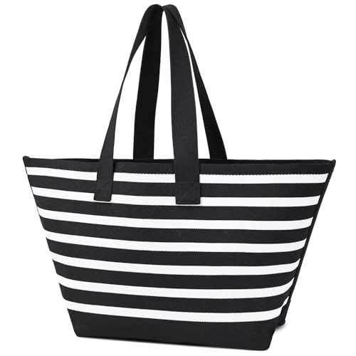 abshoo Large Beach Bag For Women Stripe Beach Tote Bag Ladies Large Gym Tote Carry On Weekender Travel Bag2