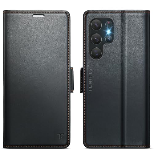 Tenifly for Samsung Galaxy S22 Ultra Case Wallet with RFID Blocking Card Holder PU Leather Kickstand Protective Flip Phone Cover Fit for Galaxy S22 Ultra 6.8 Black