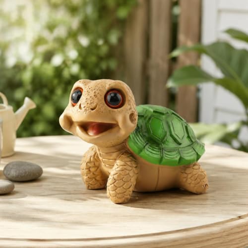 BUVQNEMXRO Turtle Outdoor Garden Decor, Desk Accessories & Cute Stuff Turtle Decor for Home, Yard, Patio, Backyard, Balcony for Mother’s Day, Birthday for Women, Mom Gifts（Green）
