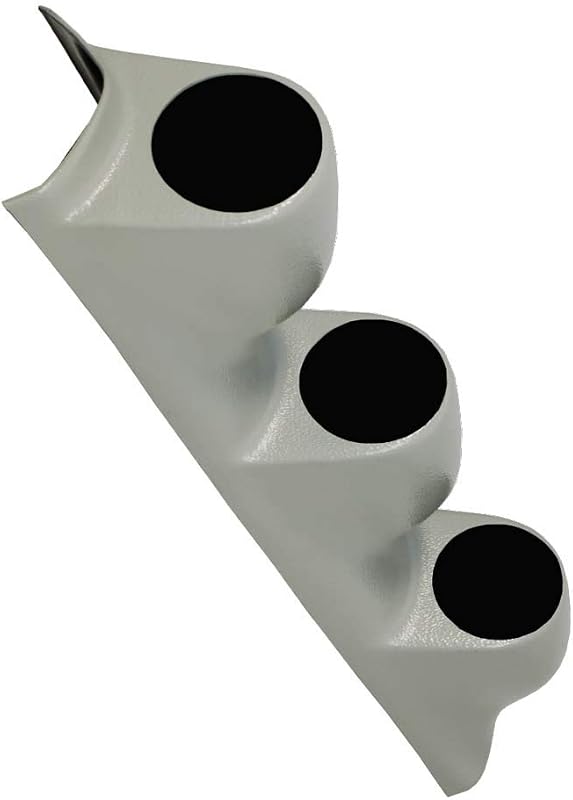 Suporte Triplo para Manômetros no Pilar A GlowShift Cinza para Instrumentos de 52 mm – 1 unidade