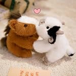 PEACH CAT Horse Stuffed Animal 7.8" Cute Plushies Small Plush Toys Gifts for Kids Brown