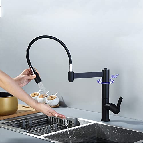 Robinet de cuisine noir extensible pour simplifier vos recettes
