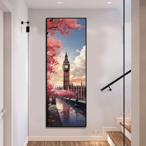 Broderie Diamant Kit Complet Londres 150x50 cm pour combler un grand mur vide avec un puzzle 5D