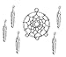 28pcs Dreamcatcher Charms + 95pcs Feather w/ Blue Enamel, Native American Inspired DIY Jewelry Lot