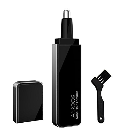 Nose Trimmer, ANROOG Nose Hair Trimmer High-speed Rotating Waterproof Stainless Steel Hair Trimmer for Men