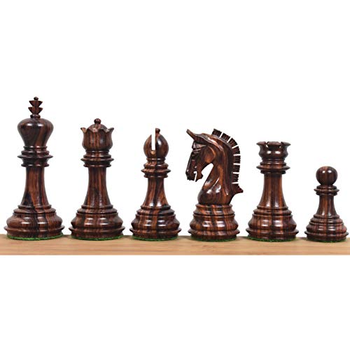 Pièces d'échecs Imperial Staunton 3.8" en bois luxe pour échiquier de prestige