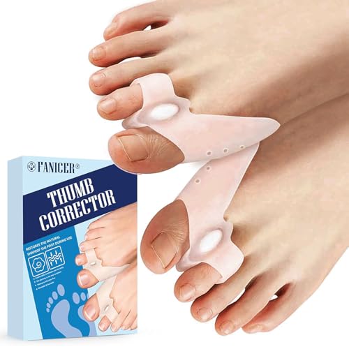 3 Pares Corrector Juanetes Hallux Valgus Ajustable,Separador Dedos Pie de los Pies Superpuestos Blanco,Separador de Dedos de Pie Juanete de Silicona Para Dedos Superpuestos y Relajar,Unisex