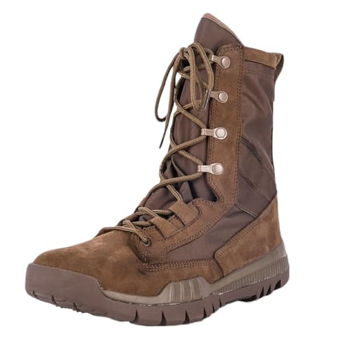 LokoLucx Jungle Boots with Lace Up Desert Military Brown Combat Booties for Men Women Lightweight Breathable Non Slip Waterproof Hiking Fashion Shoes Outdoor Travel Vacation (brown,9)