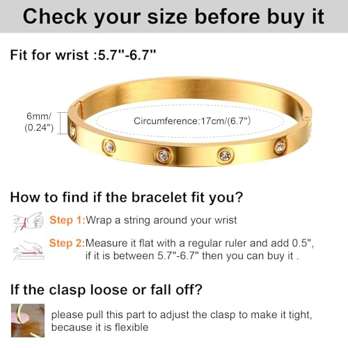 MPRAINBOW Gold Bracelets for Women, 2Pcs 18K Gold Plated Cubic Zirconia Bangle Crystal Friendship Bracelet Jewelry,Wedding Party Christmas Birthday Gifts for Her Girlfriend Sister Daughter2