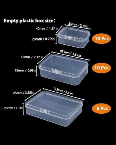 LJY 28 Plastic Boxes, 3 Sizes for Beads — 사진 3
