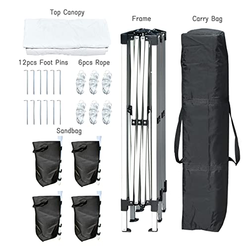 Charavector Pop Up Canopy Tent 10X20 Ft Pop Up Canopy Easy Tents For Parties Commercial Instant Portable Folding Market Outdoor Party Tent #TOP5
