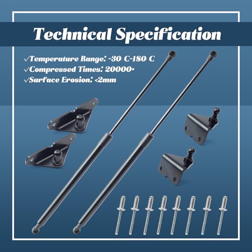 Esttlamer 2 Pcs 21-27015-02 Front Hood Lift Supports Shock Gas Strut Replacement for Toyota for Tacoma Engine Hoods 2016-2023, with Mounting Bracket by Esttlamer - Image 2