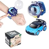 Tomatong Remote Control Car Watch Toys with LED Light,2.4 GHz Mini Racing Cars Wrist Toy for Kids,RC Small Car Interactive Outdoor Game Christmas Halloween Birthday Gifts,Blue