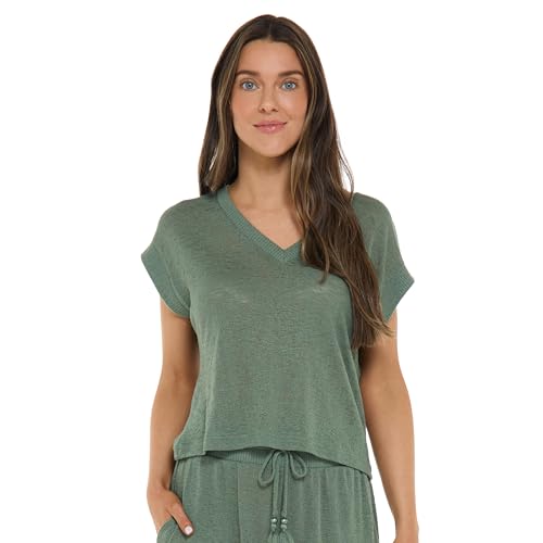 Sicily Cropped Swimwear Cover-Up Shirt – Loose Fit, Lightweight Rayon-Polyester