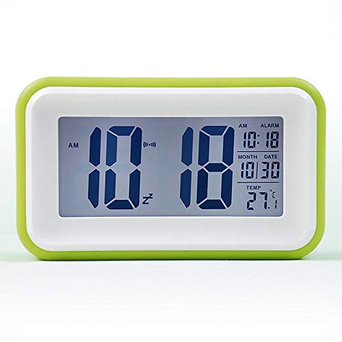Nonebranded Horloge, LCD Clever Lumière réveil Lumineux Étudiant Creative Petit Réveil Horloge numérique avec thermomètre rétro-éclairage (Color : 2)