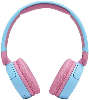 JBL Jr 310BT - Children's over-ear headphones with Bluetooth and built-in microphone, in blue and pink