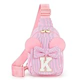 mibasies Initial Sling Bag for Girls, 4 Year Old Girl Birthday Gifts, Letter K