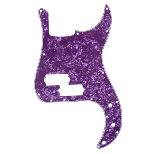 Musiclily 13 Agujeros Precision Bass Pickguard Golpeador para Fender American/México Standard Bajo Estilo P, 4 capas Purple Pearl