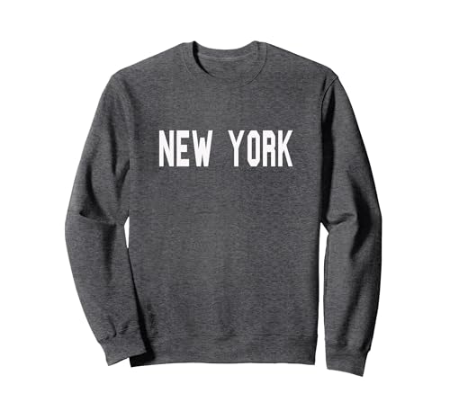 New York City NYC for Men and Women and Kids Sweatshirt, Adult Unisex, Dark Heather Grey, Medium