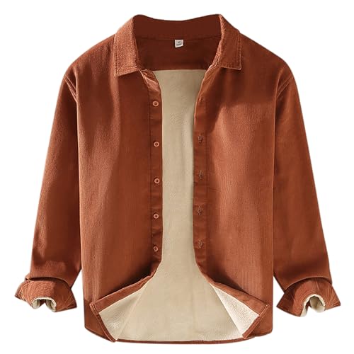 Chemise velours côtelé homme avec doublure polaire épaisse
