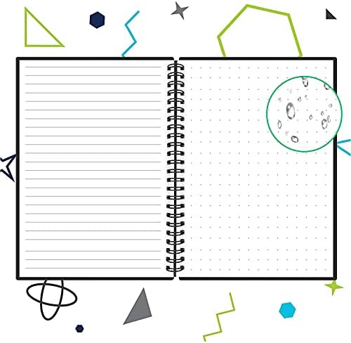 GUYUCOM Reusable Smart Notebook, Digital notepad B5 Lined Dotted with Erasable Pen and Wipe for Quick Sketch Cloud Storage and Reuse Endlessly.