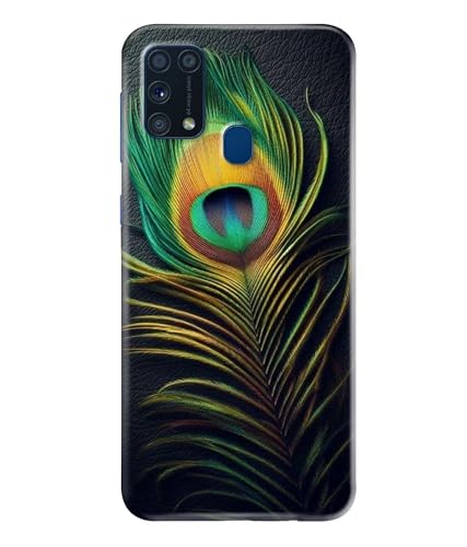 Image of Peacock Feather Mor Pankh Printed Hard Back Case Cover Compatible for Samsung Galaxy M31 / Samsung Galaxy M31 Prime (Multicolor) - D1671