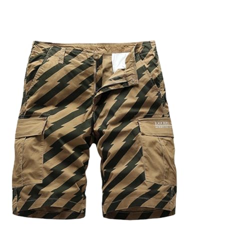 ShFhhwrl Sporty letnie, luźne spodenki do biegania, moda letnia, wiele kieszeni, prążkowane zamki błyskawiczne, szorty męskie czarny czarny 38