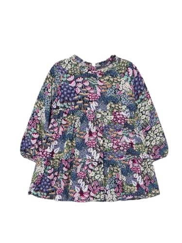 Vestido floral Mayoral 2919 con mangas de globo estampado multicolor para niña casual